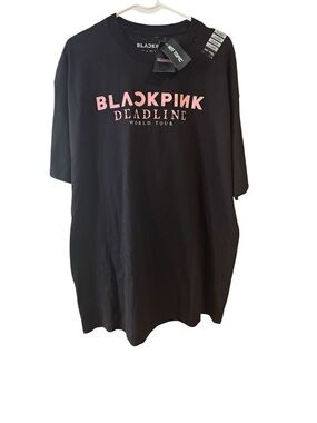 BLACKPINK Deadline World Tour Tee - Pink Logo sz xl
